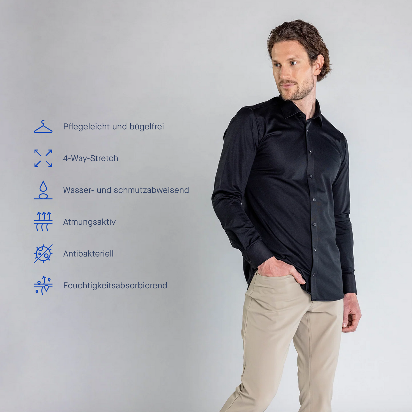 Performance Hemd Schwarz - Noser Fashion AG