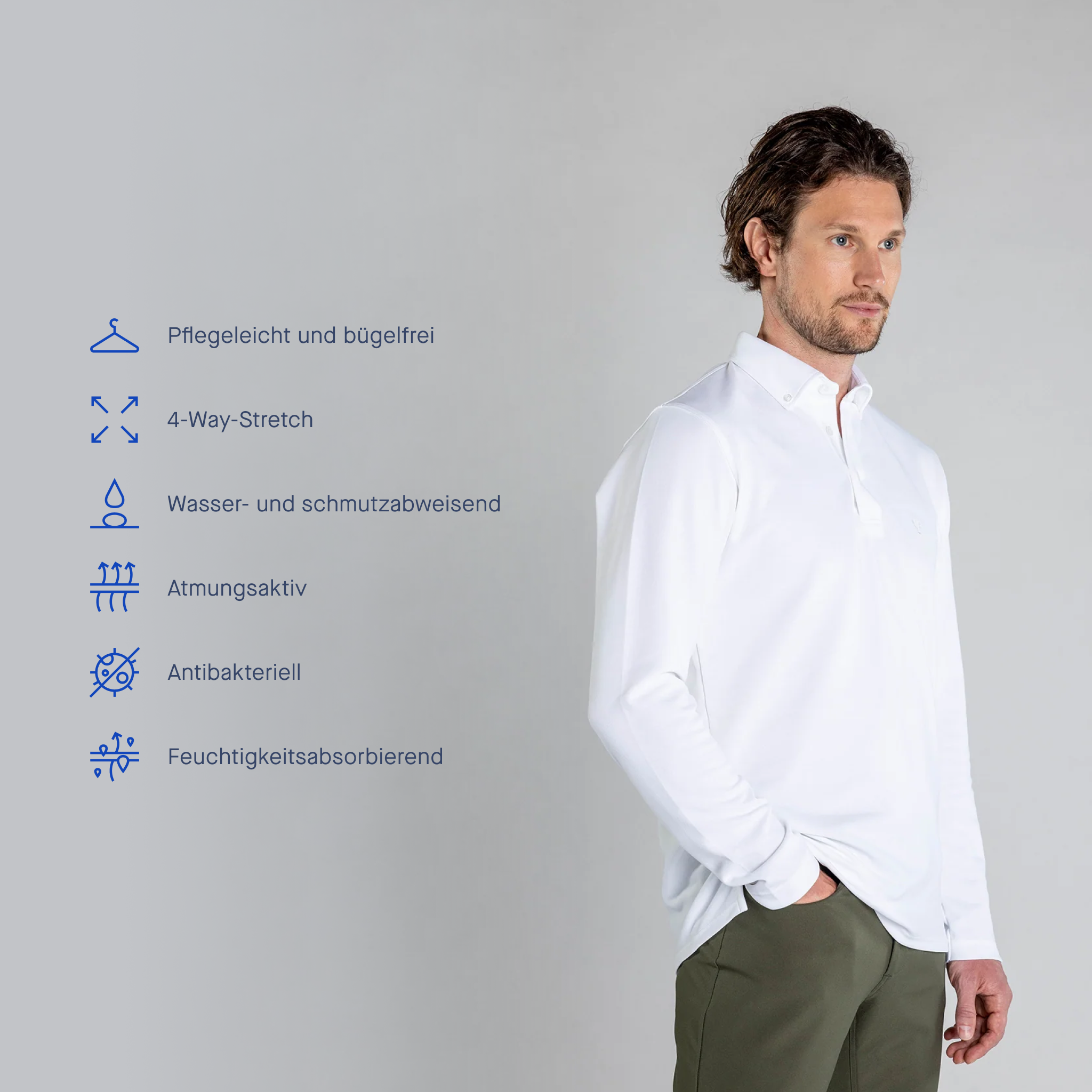Skill Poloshirt Langarm Herren - Noser Fashion AG