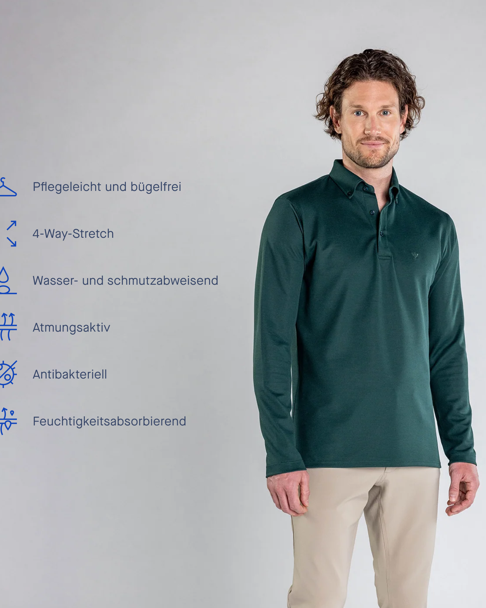 Skill Poloshirt Langarm Herren - Noser Fashion AG