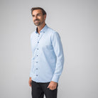 Performance Hemd Button-Down Hellblau/Marine - Noser Fashion AG