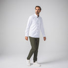 Performance Hemd Button-Down Weiss/Grün - Noser Fashion AG