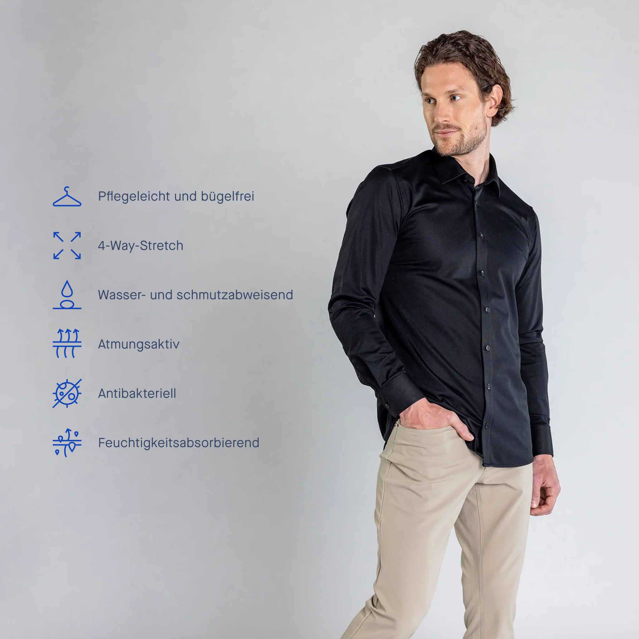 Performance Hemd Schwarz - Noser Fashion AG