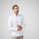 Performance Hemd Button-Down Weiss/Grün - Noser Fashion AG