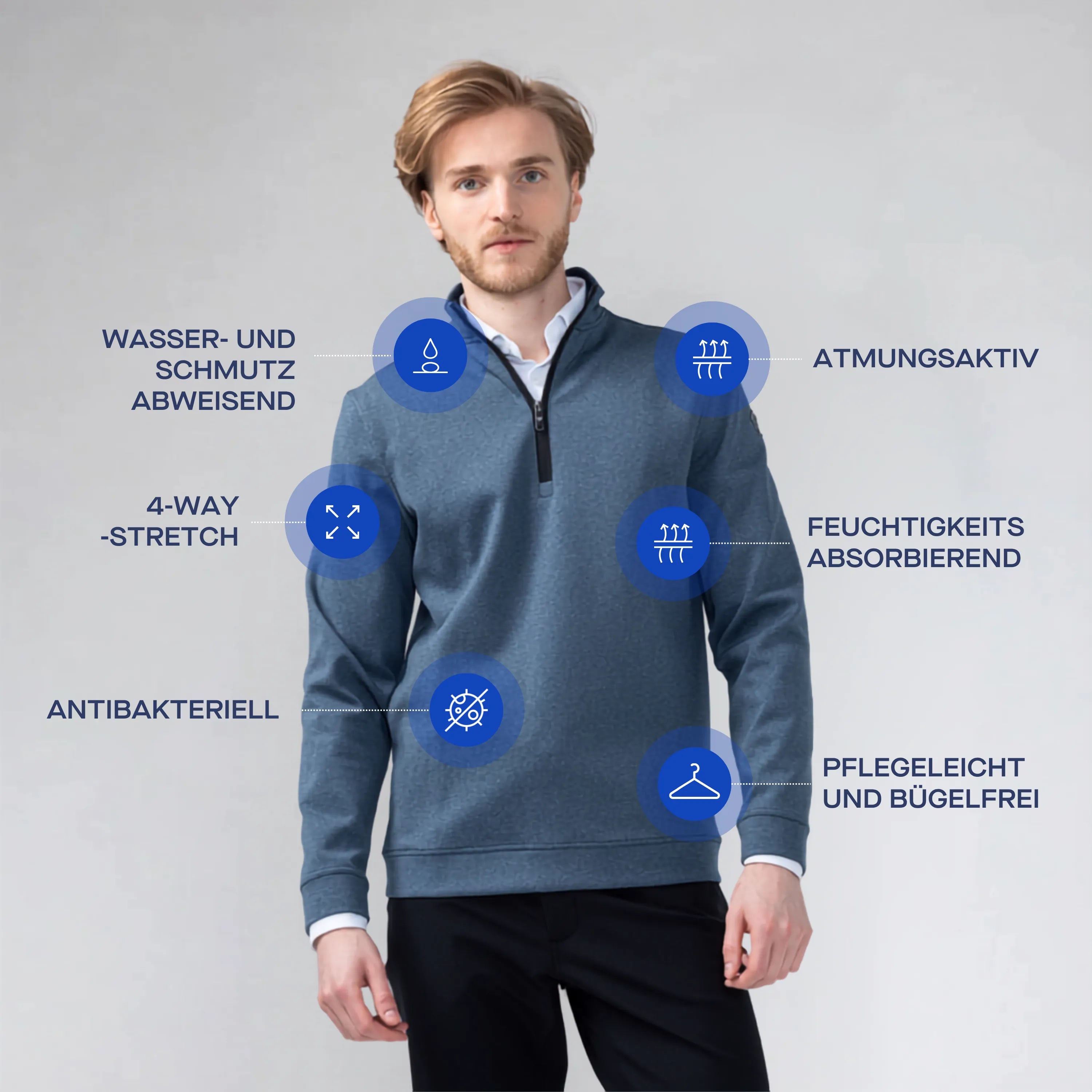 Pace Quarter Zip Pullover Herren - Noser Fashion AG