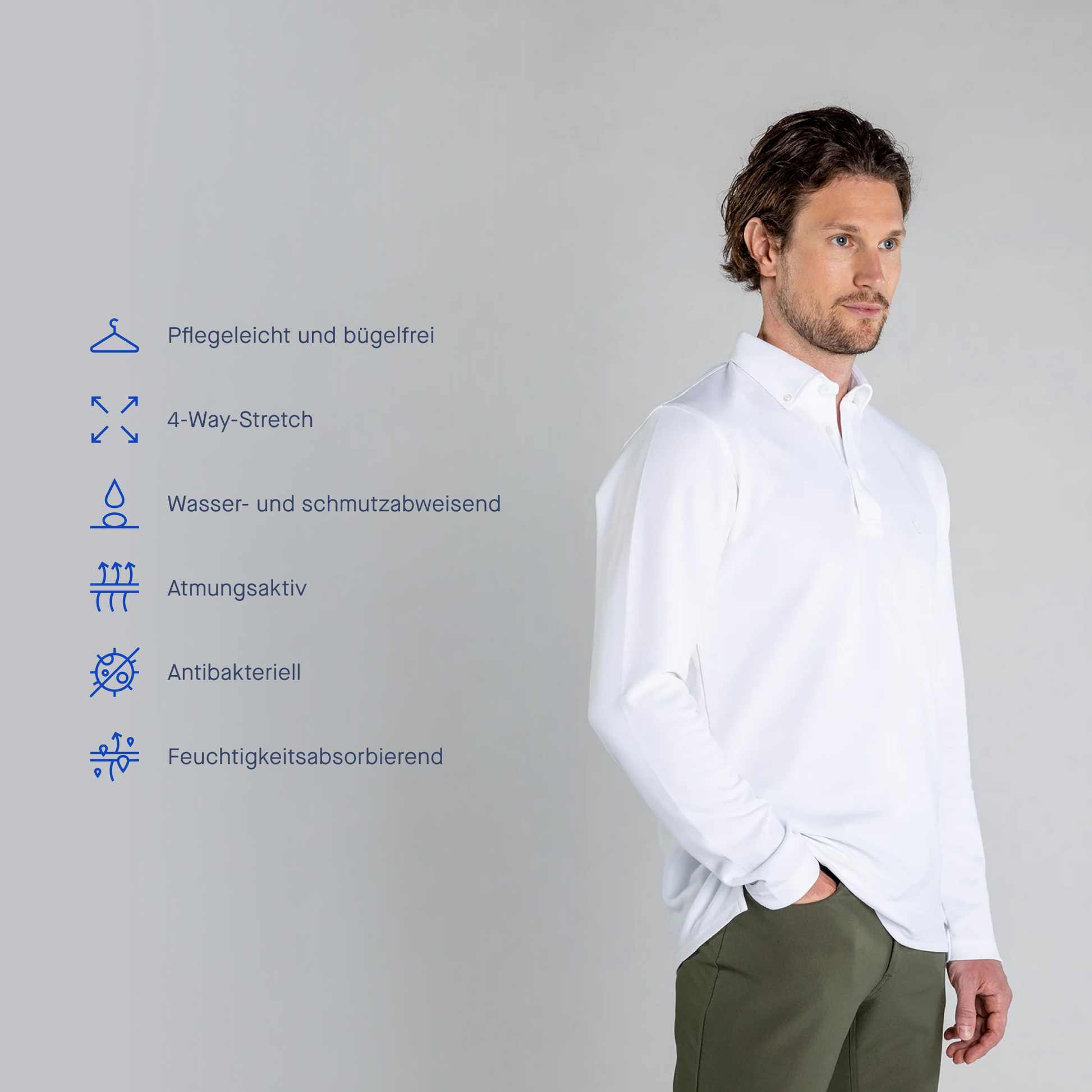 Skill Poloshirt Langarm Herren - Noser Fashion AG