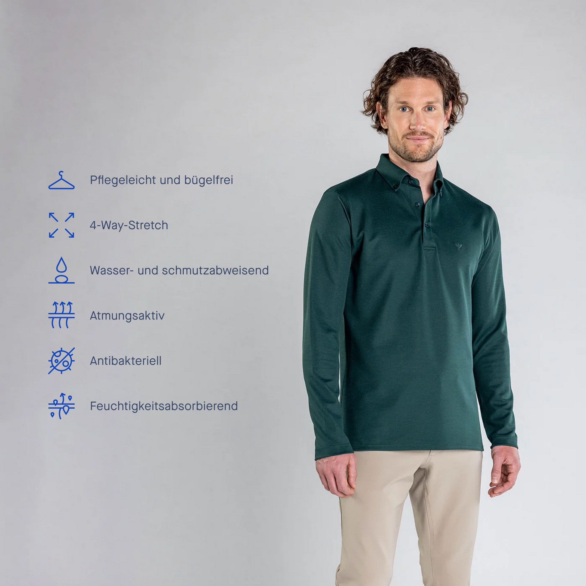 Skill Poloshirt Langarm Herren - Noser Fashion AG