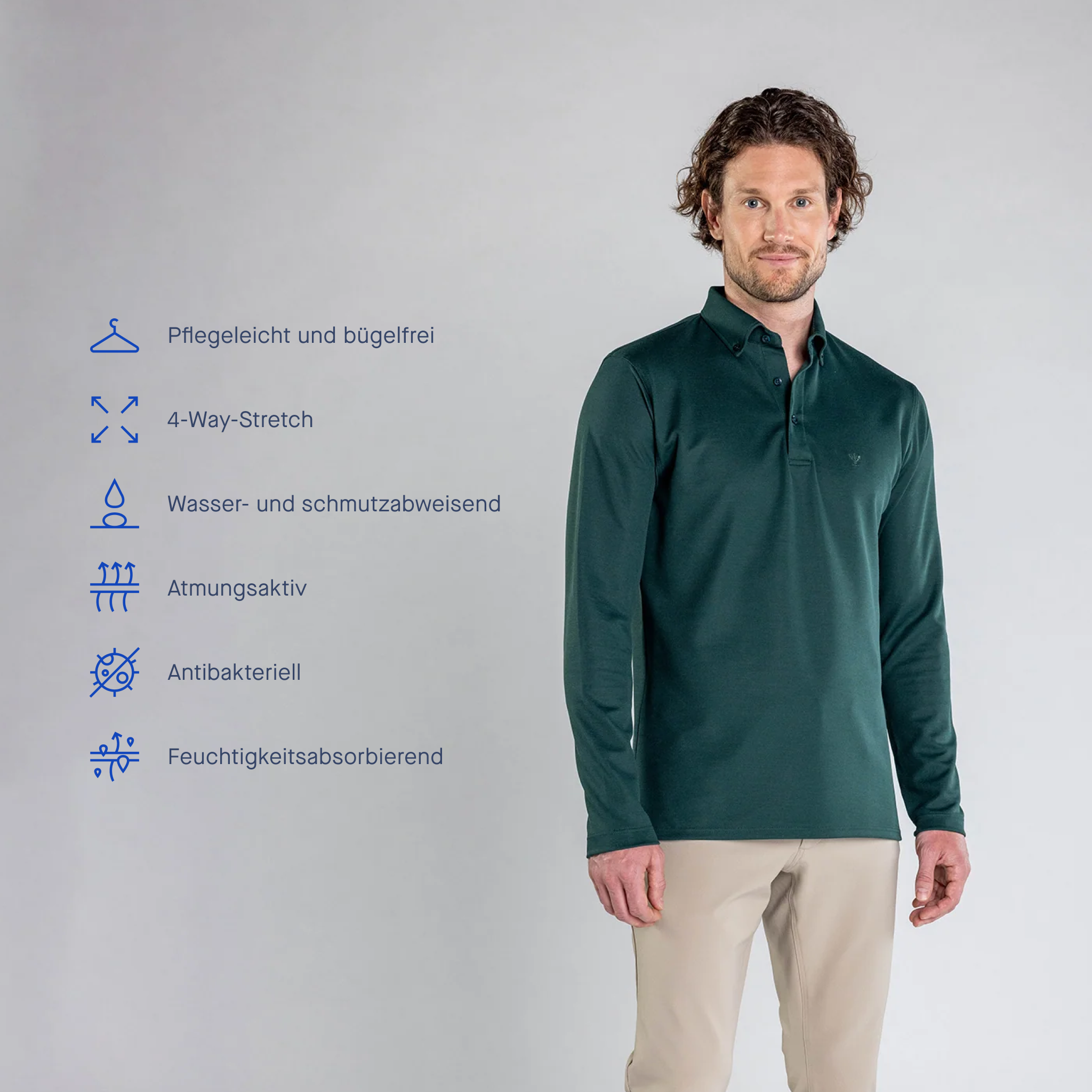 Skill Poloshirt Langarm Herren - Noser Fashion AG